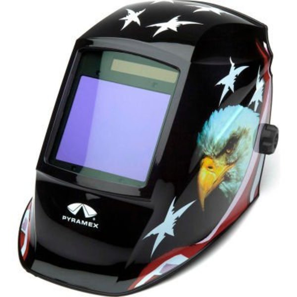 Pyramex Leadhead Auto-Darkening Welding Helmet - Manual, 98x87mm, American Eagle WHAM3030AE